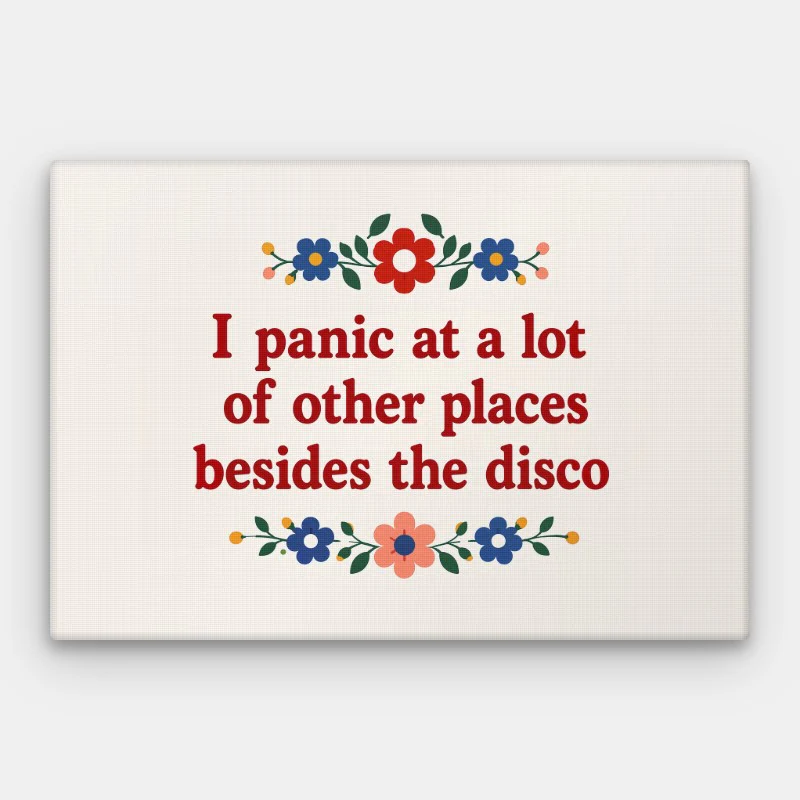 All Panic No Disco Canvas