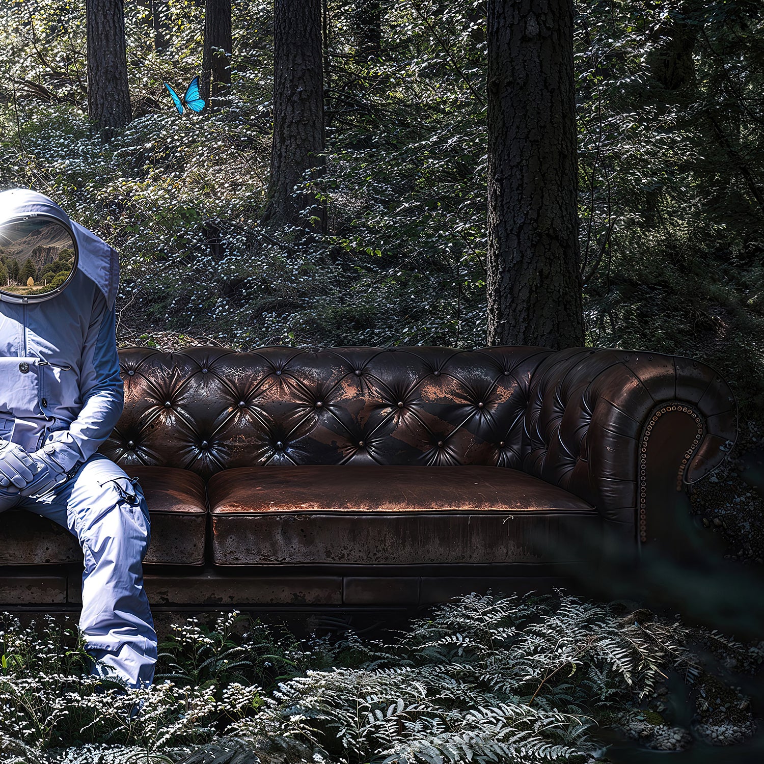 Astronaut in the Forest Canvas - Image 4