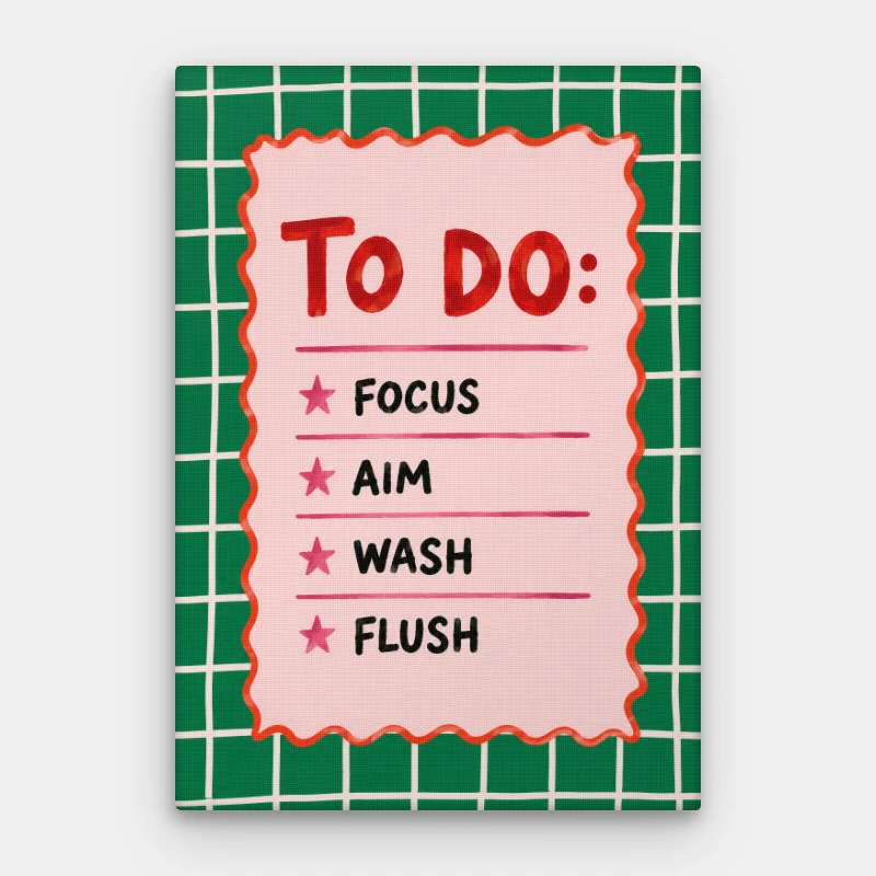 Bathroom Rules Canvas