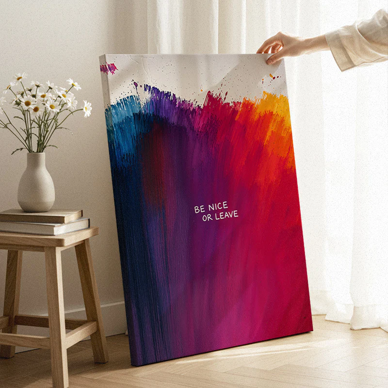 Be Nice Or Leave Canvas - Image 3