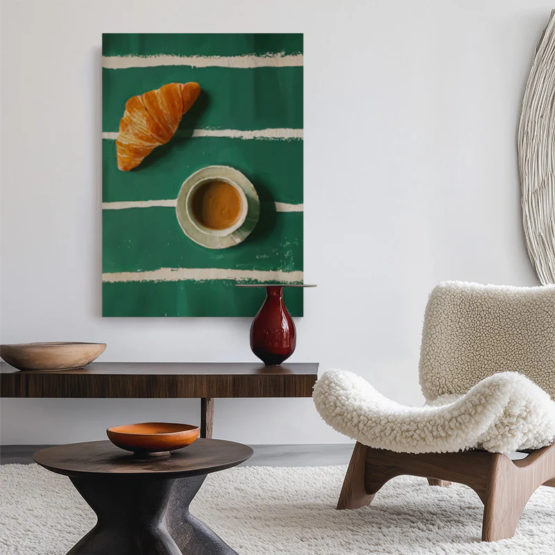 Coffee And Croissant Canvas - Image 2