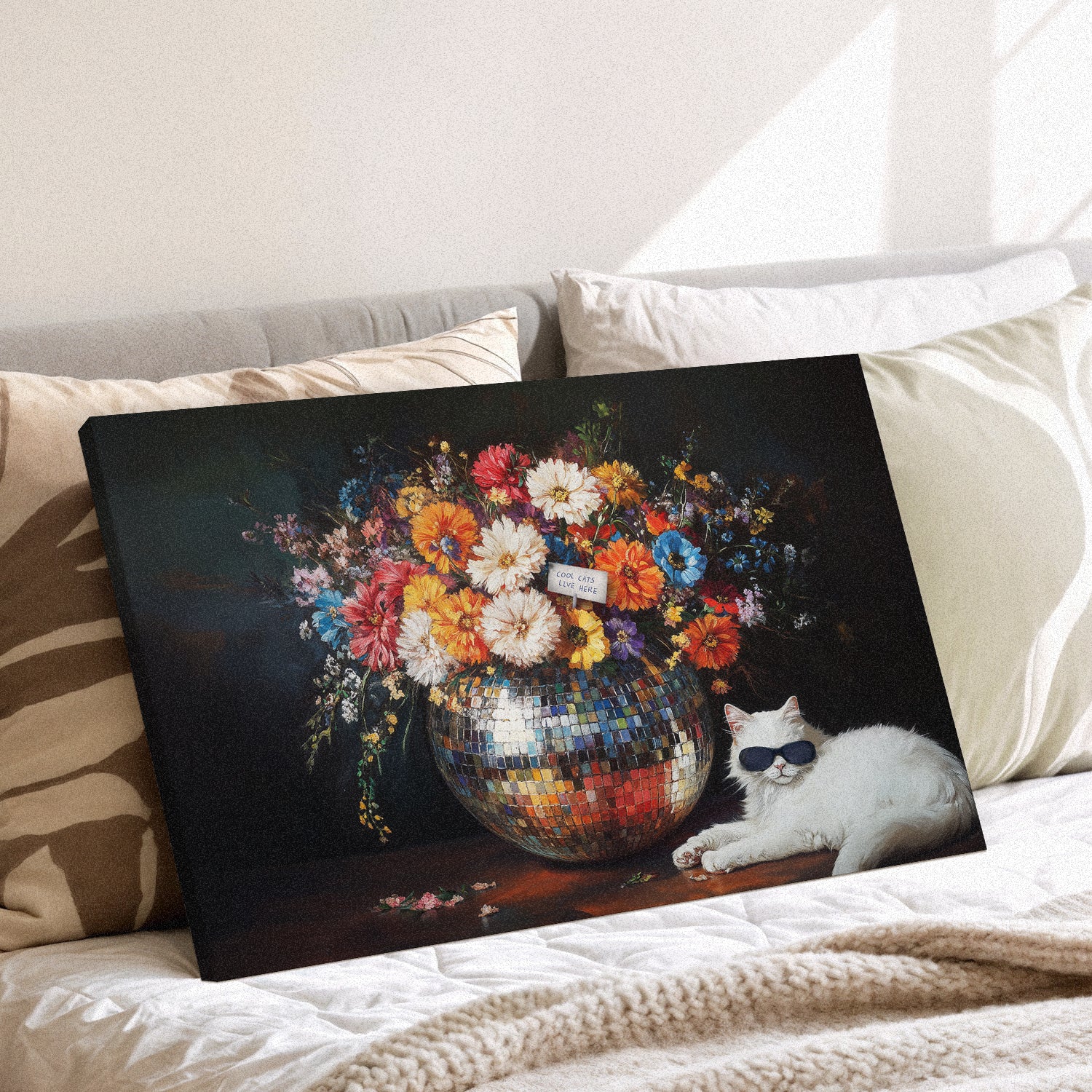 Cool Cats Live Here Canvas - Image 3