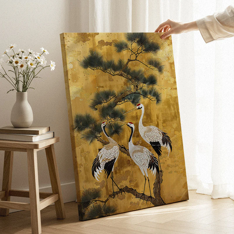 Cranes of Gold Canvas - Image 3