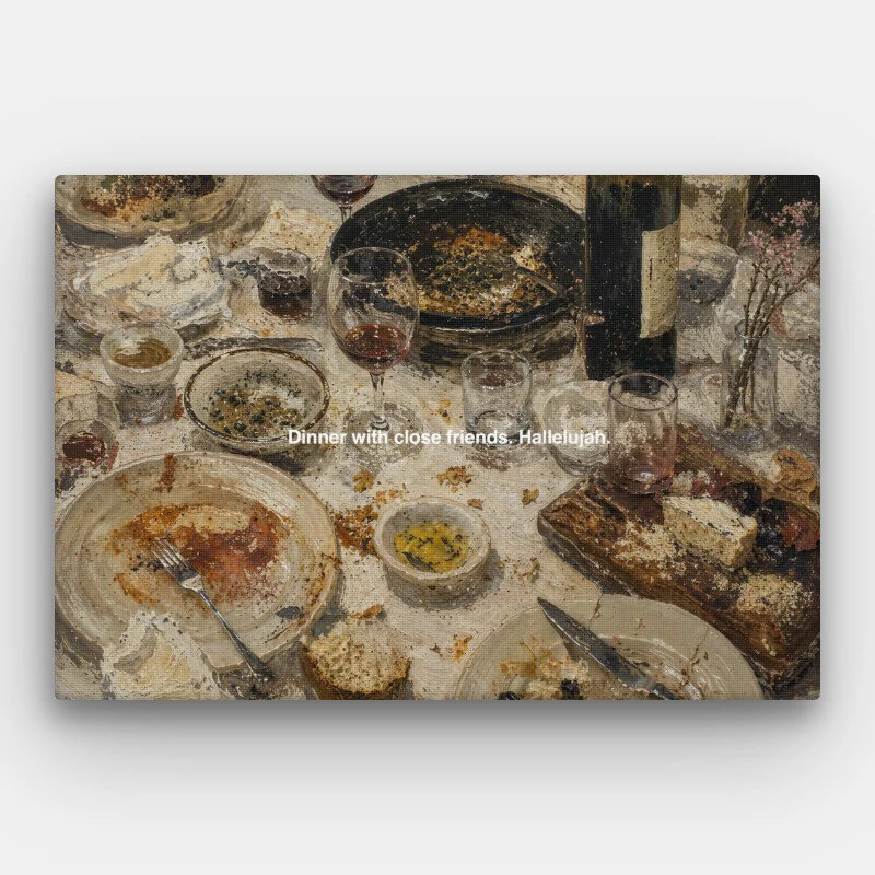 Dinner With Friends Hallelujah Canvas