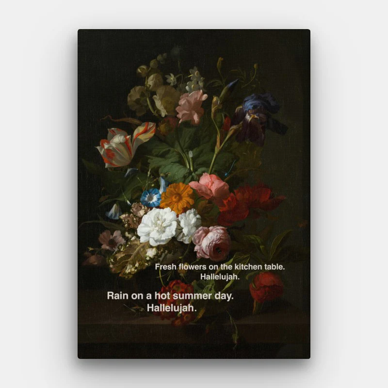 Flowers Hallelujah Canvas