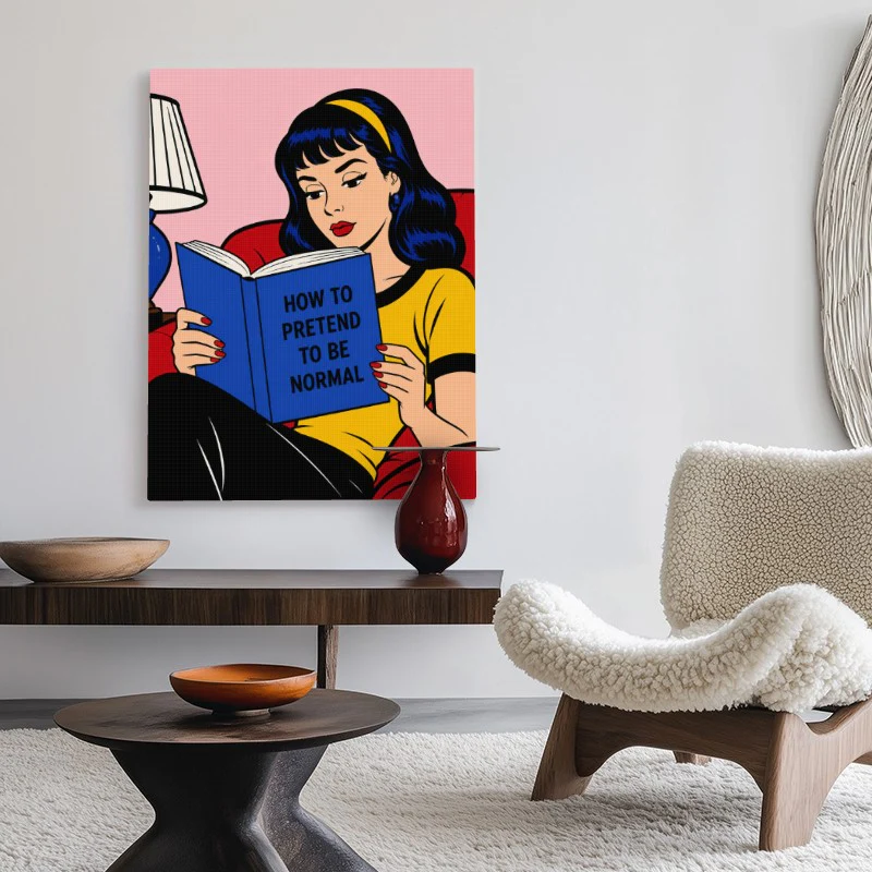 How To Pretend To Be Normal Canvas - Image 2