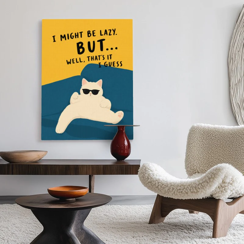 I Might Be Lazy Canvas - Image 2