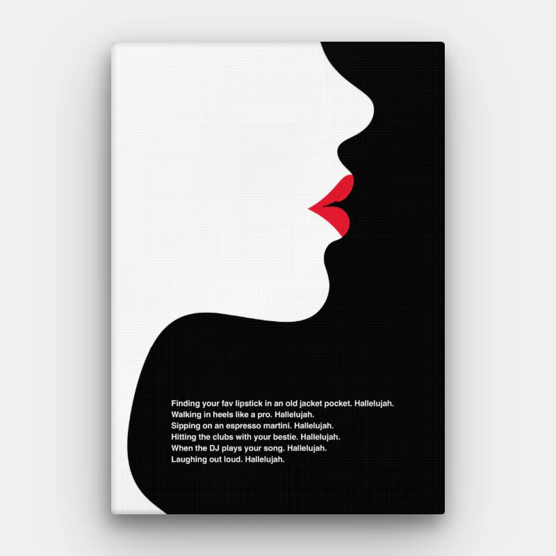 Lipstick Hallelujah Canvas