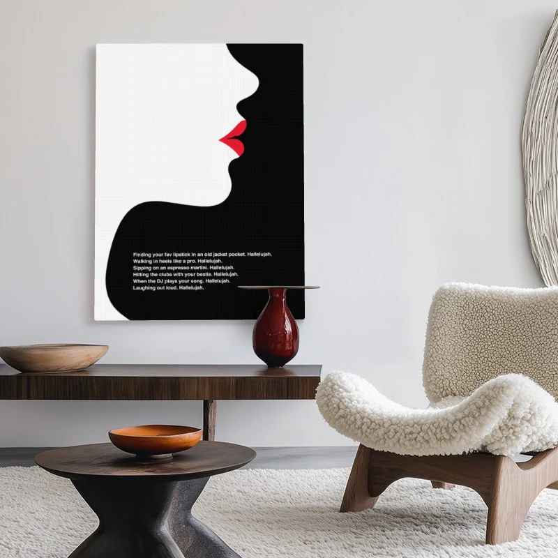 Lipstick Hallelujah Canvas - Image 2