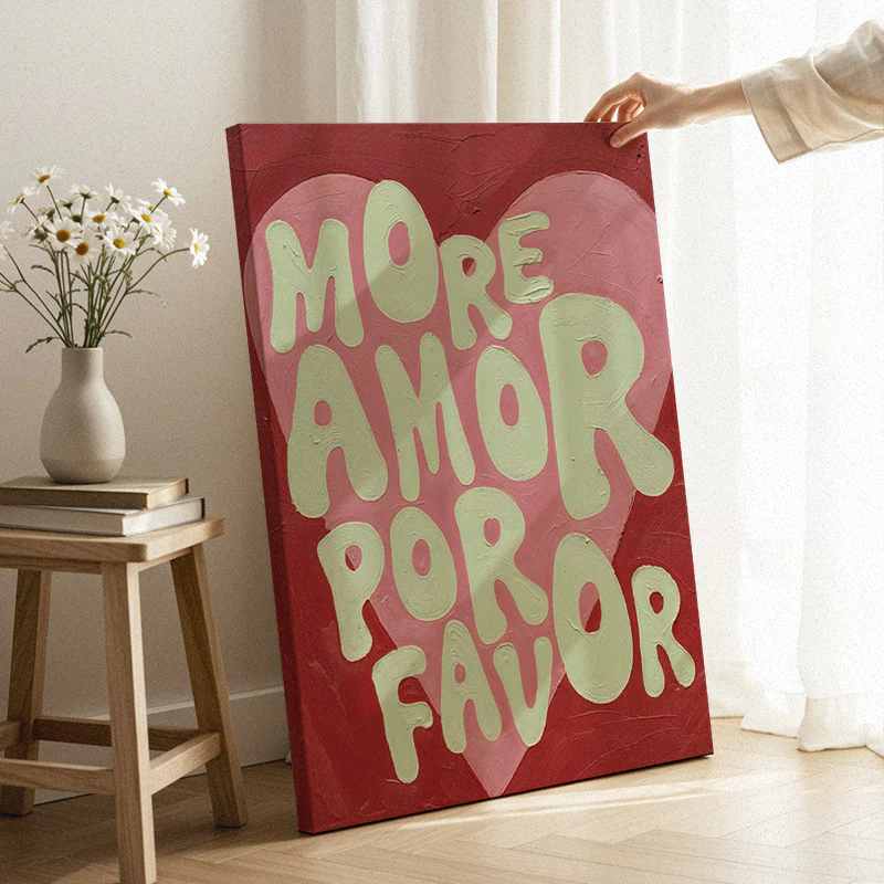 More Amor Por Favor 2 Canvas - Image 3