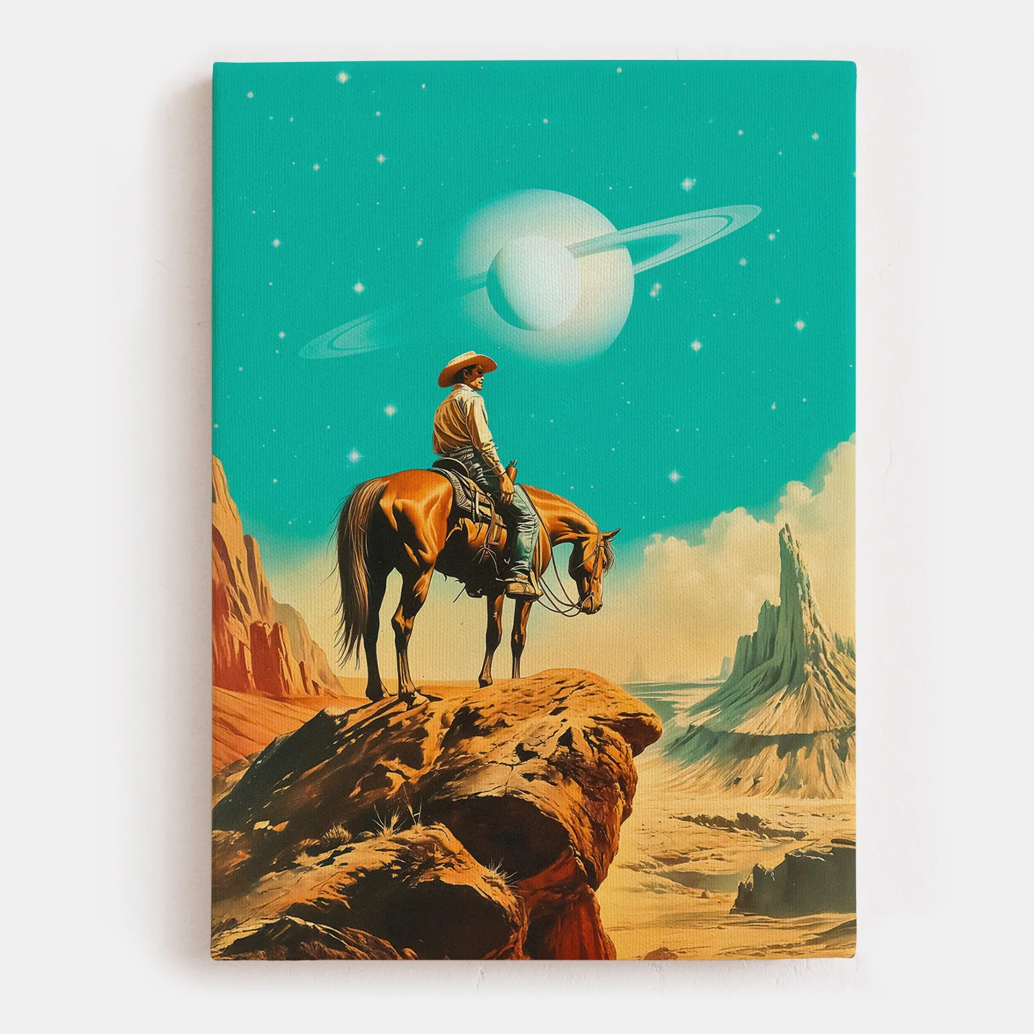 Western Astronaut Canvas